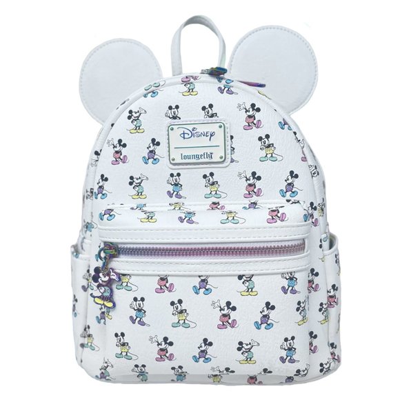 Loungefly Exclusive Pastel Rainbow Mickey Mouse Poses Mini-Backpack main image 4